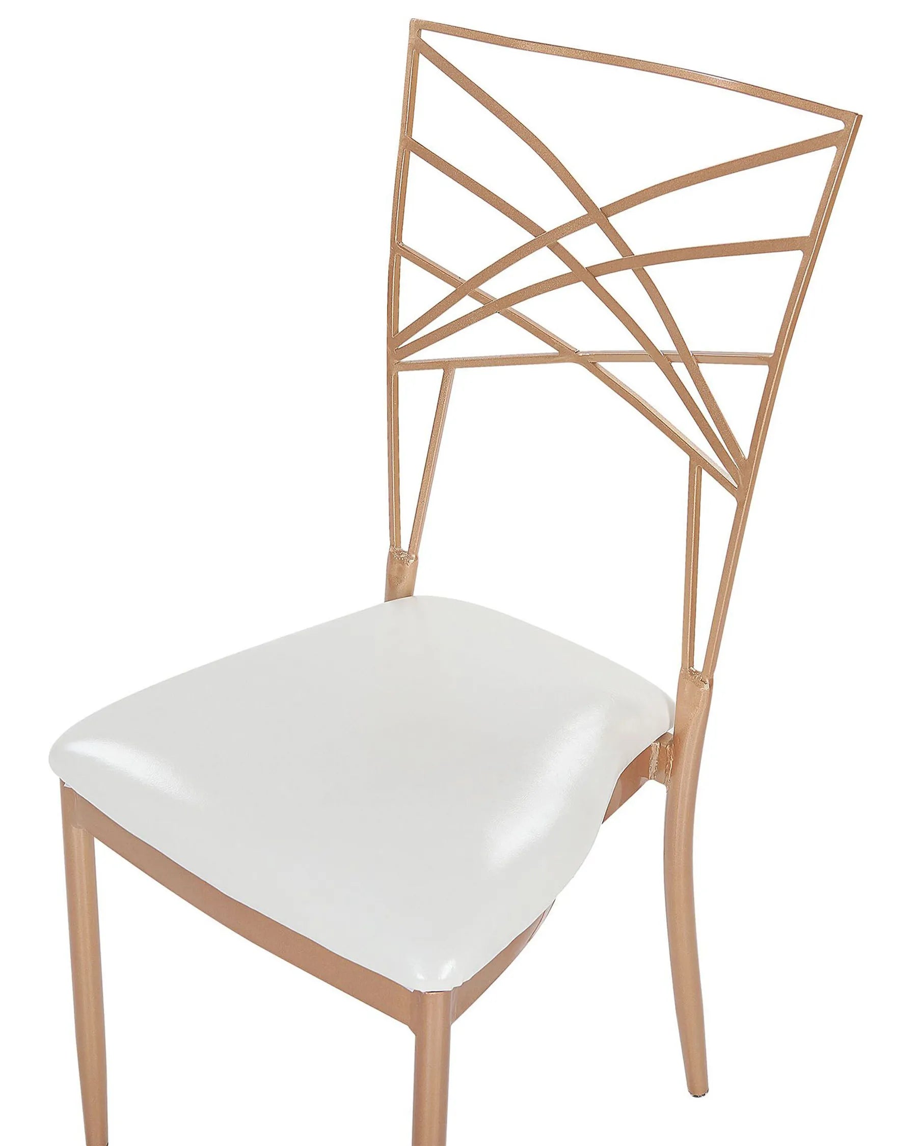 Set of 2 Dining Chairs GIRARD Metal Rose Gold