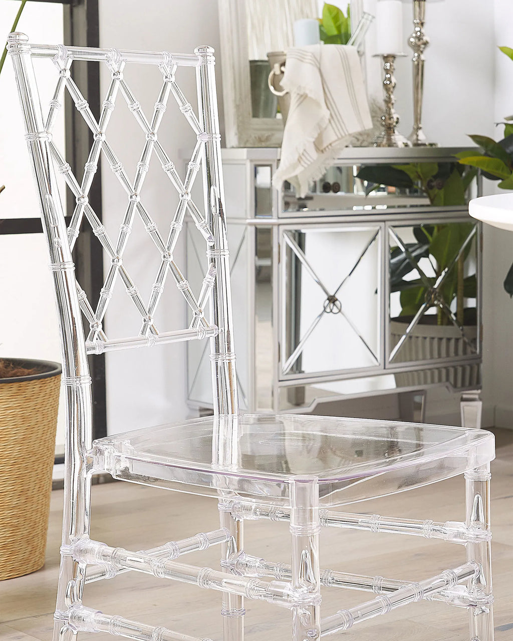 Set of 2 Dining Chairs CLARION Transparent