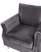 Armchair VIETAS Velvet Dark Grey
