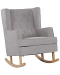Rocking Chair TRONDHEIM Fabric Light Grey