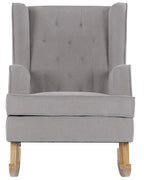 Rocking Chair TRONDHEIM Fabric Light Grey