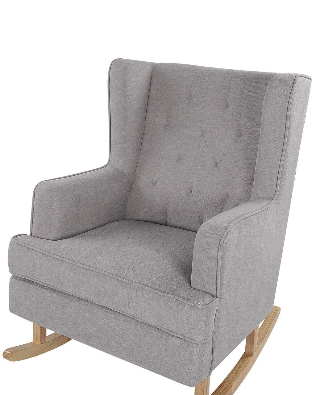 Rocking Chair TRONDHEIM Fabric Light Grey