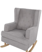 Rocking Chair TRONDHEIM Fabric Light Grey