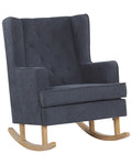Rocking Chair TRONDHEIM Fabric Dark Grey