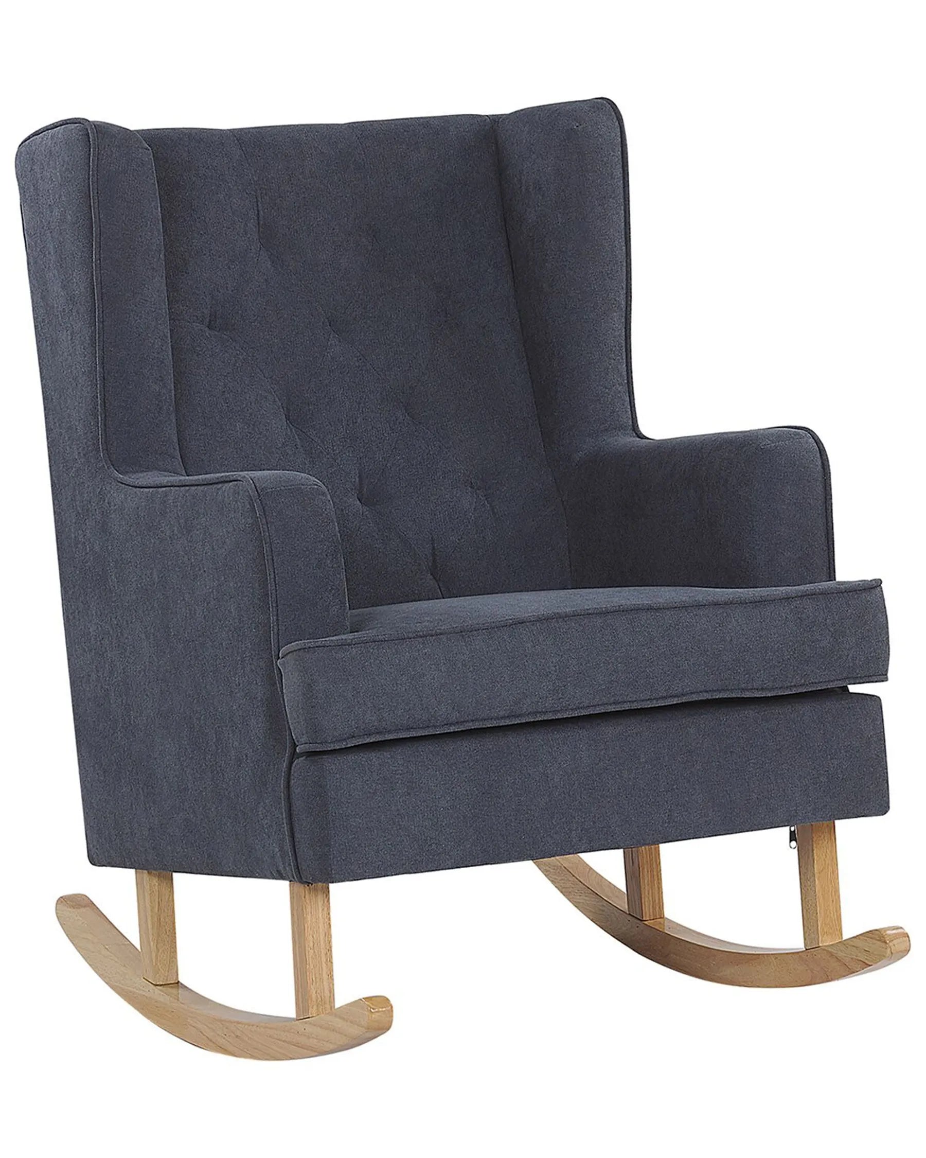 Rocking Chair TRONDHEIM Fabric Dark Grey