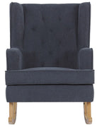 Rocking Chair TRONDHEIM Fabric Dark Grey