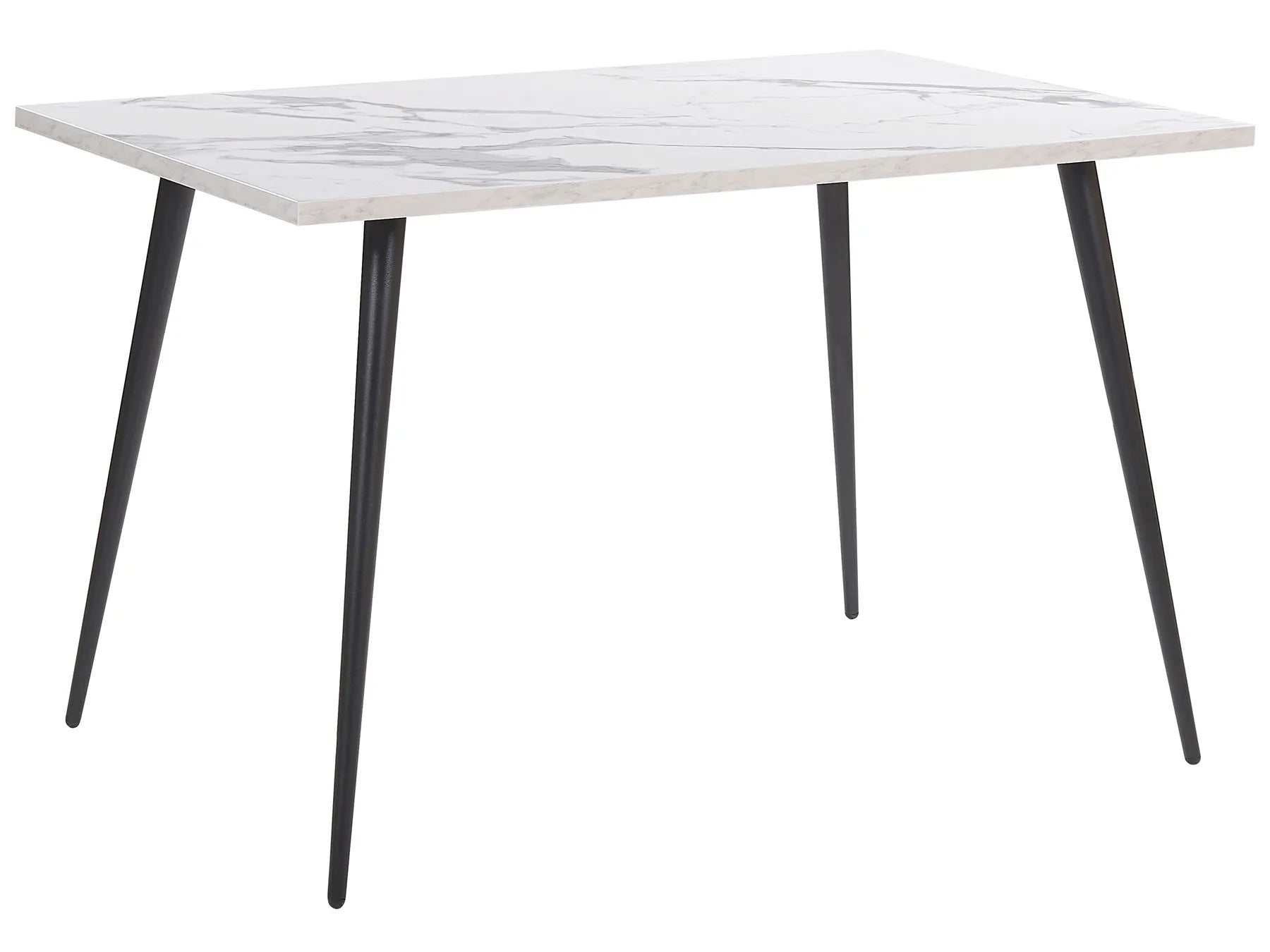 Dining Table SANTIAGO White Marble 120 cm 80 cm