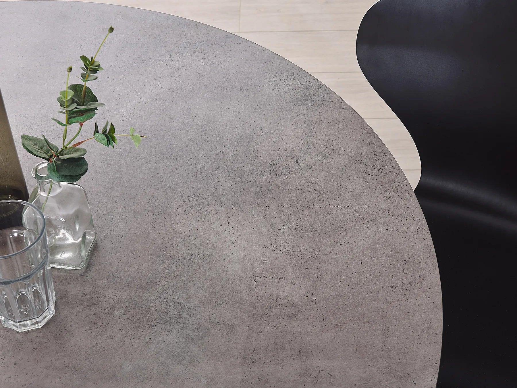 Dining Table ODEON Grey Concrete Effect 120 cm 120 cm