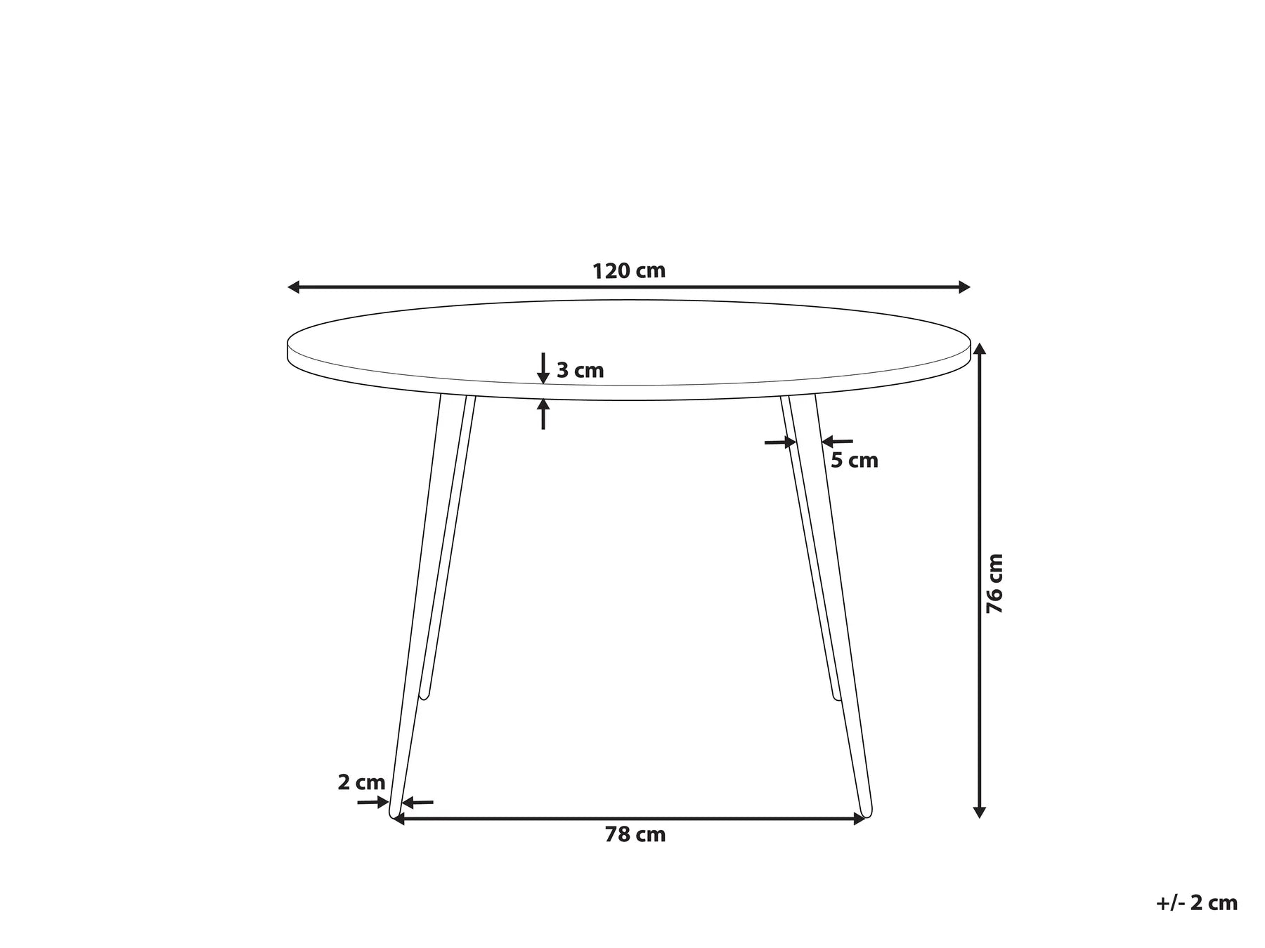 Dining Table Grey Concrete Effect 120 cm 120 cm