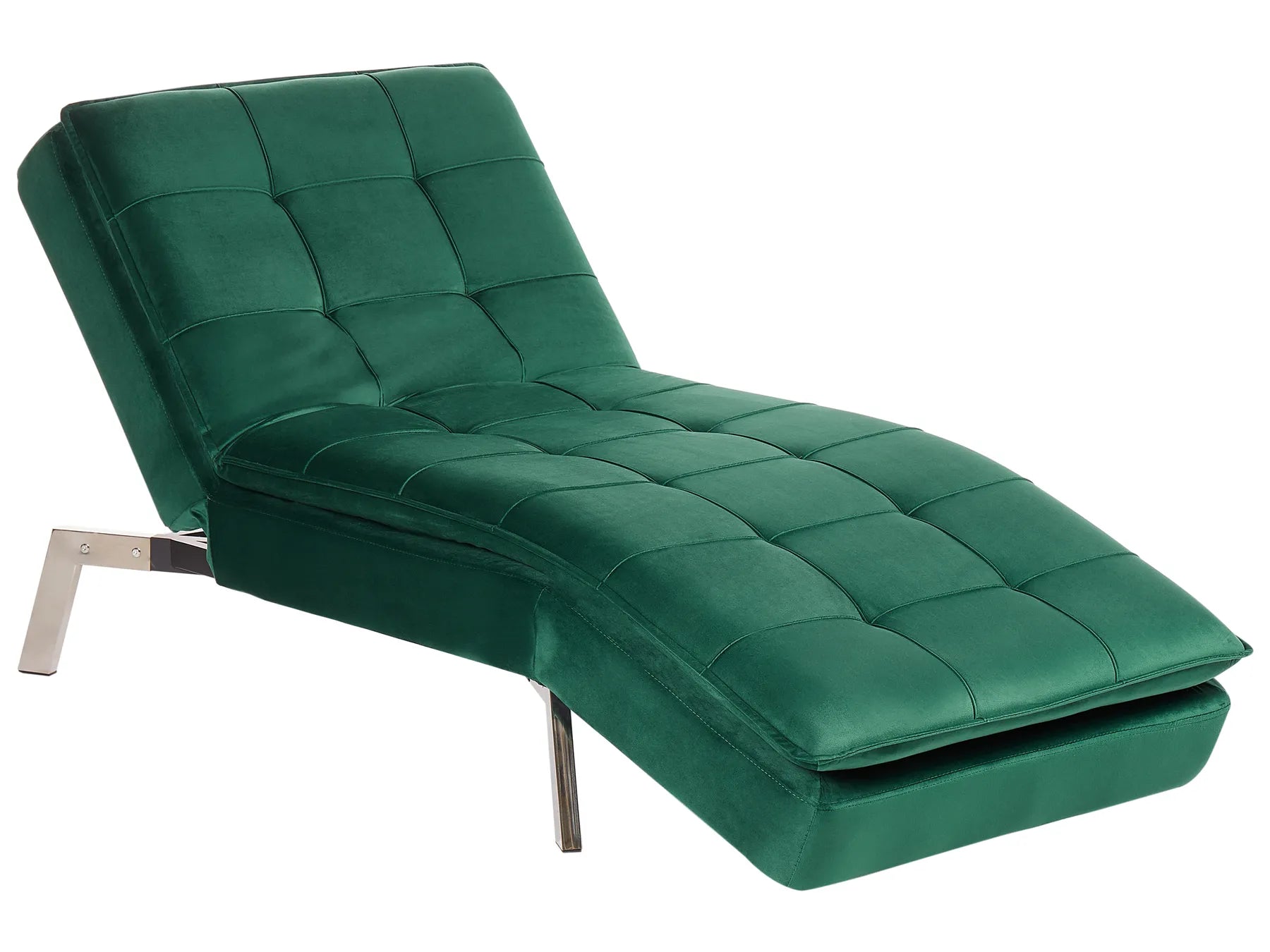 Chaise Longue LOIRET Velvet Emerald Green