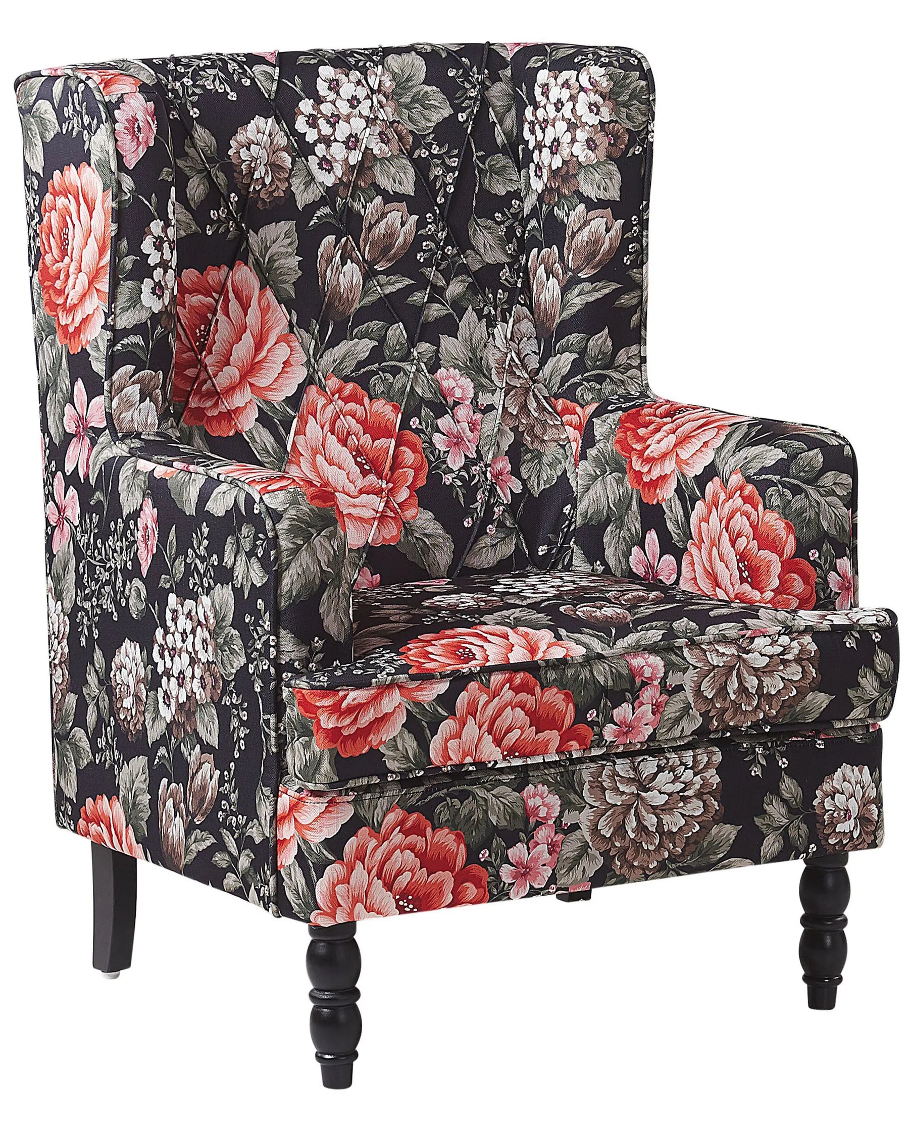 Armchair SANDSET with Footstool Fabric Multicolour