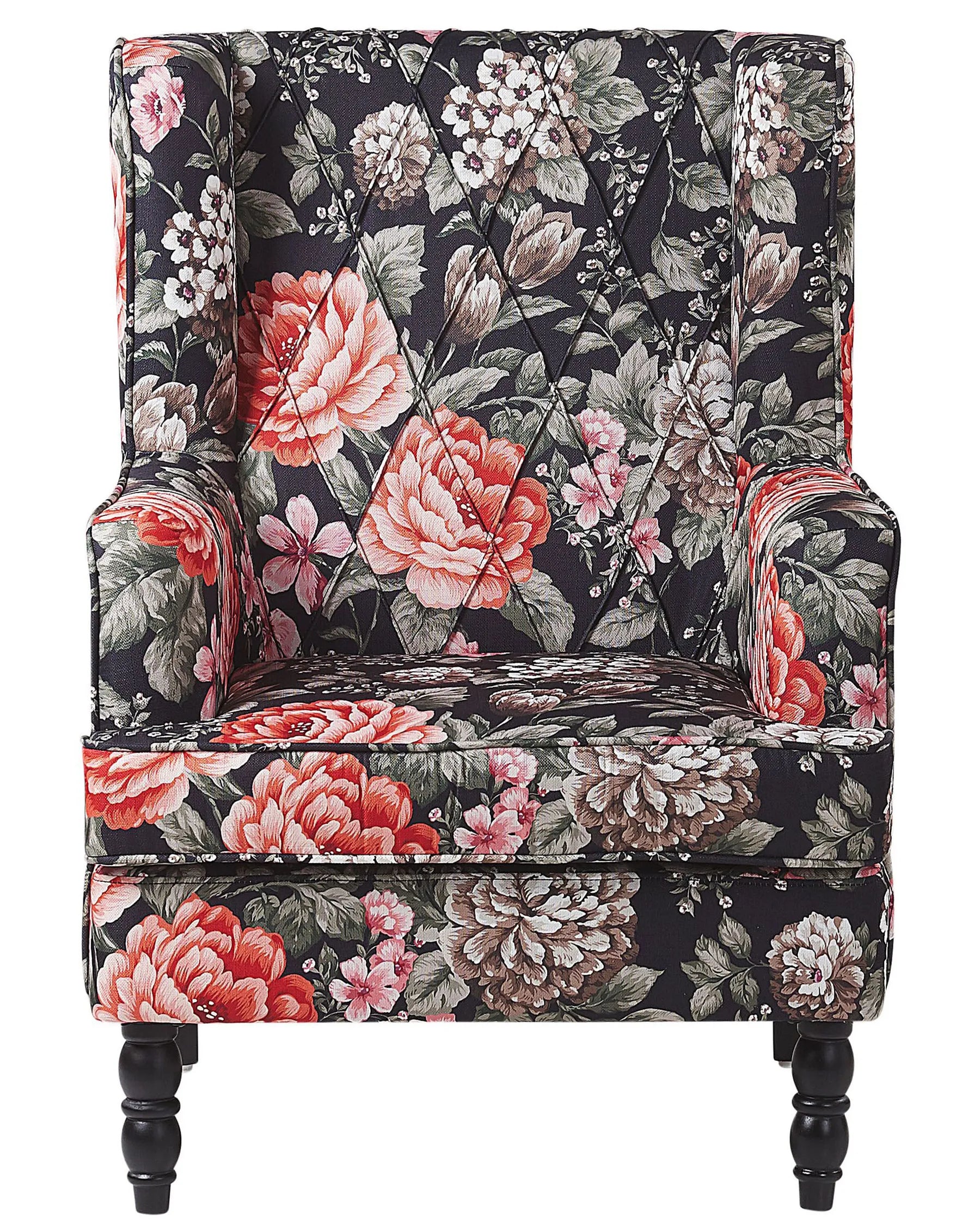 Armchair SANDSET with Footstool Fabric Multicolour