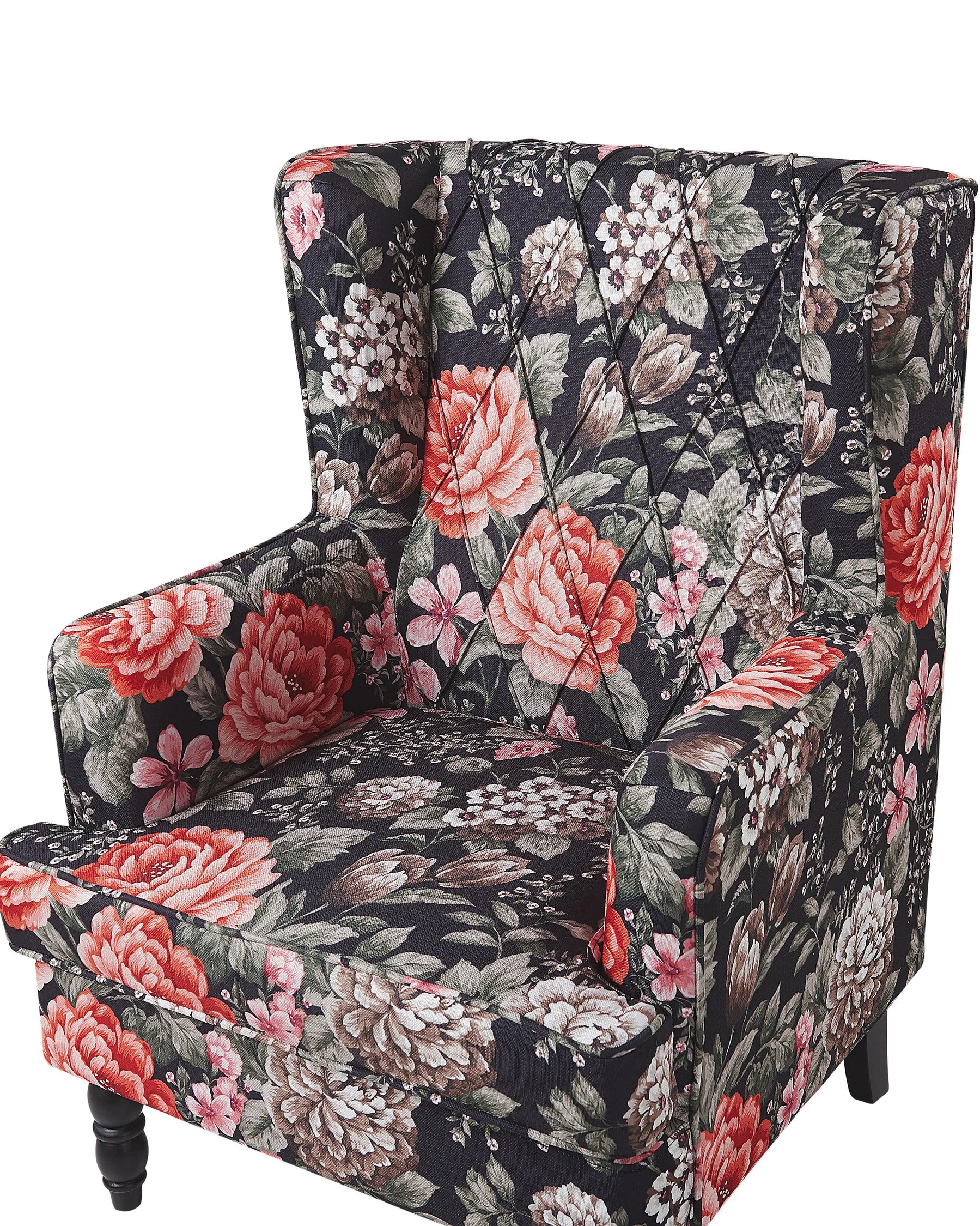 Armchair SANDSET with Footstool Fabric Multicolour