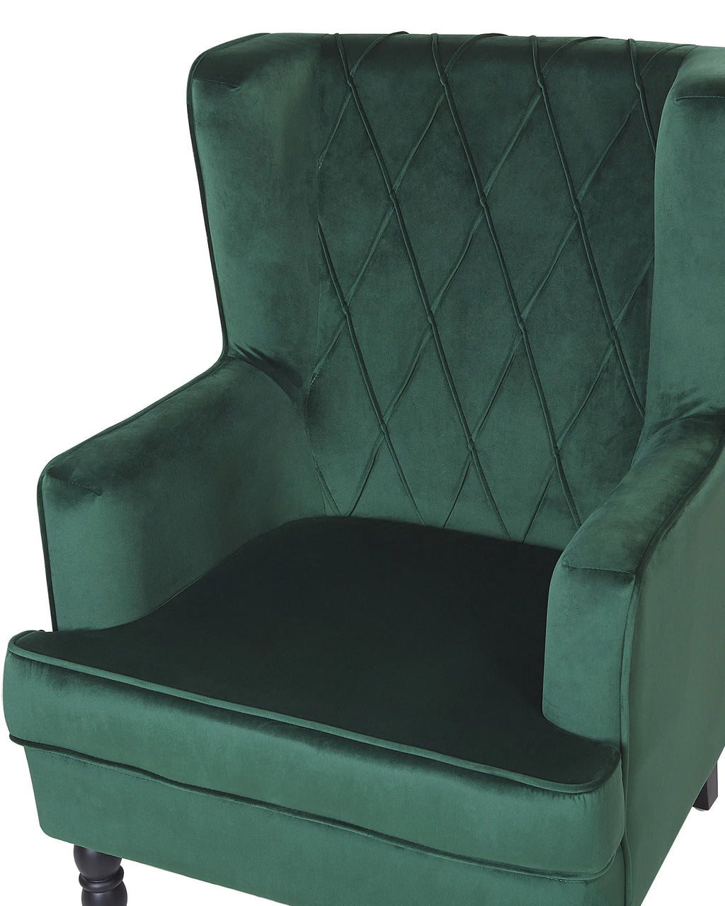 Armchair SANDSET with Footstool Velvet Dark Green