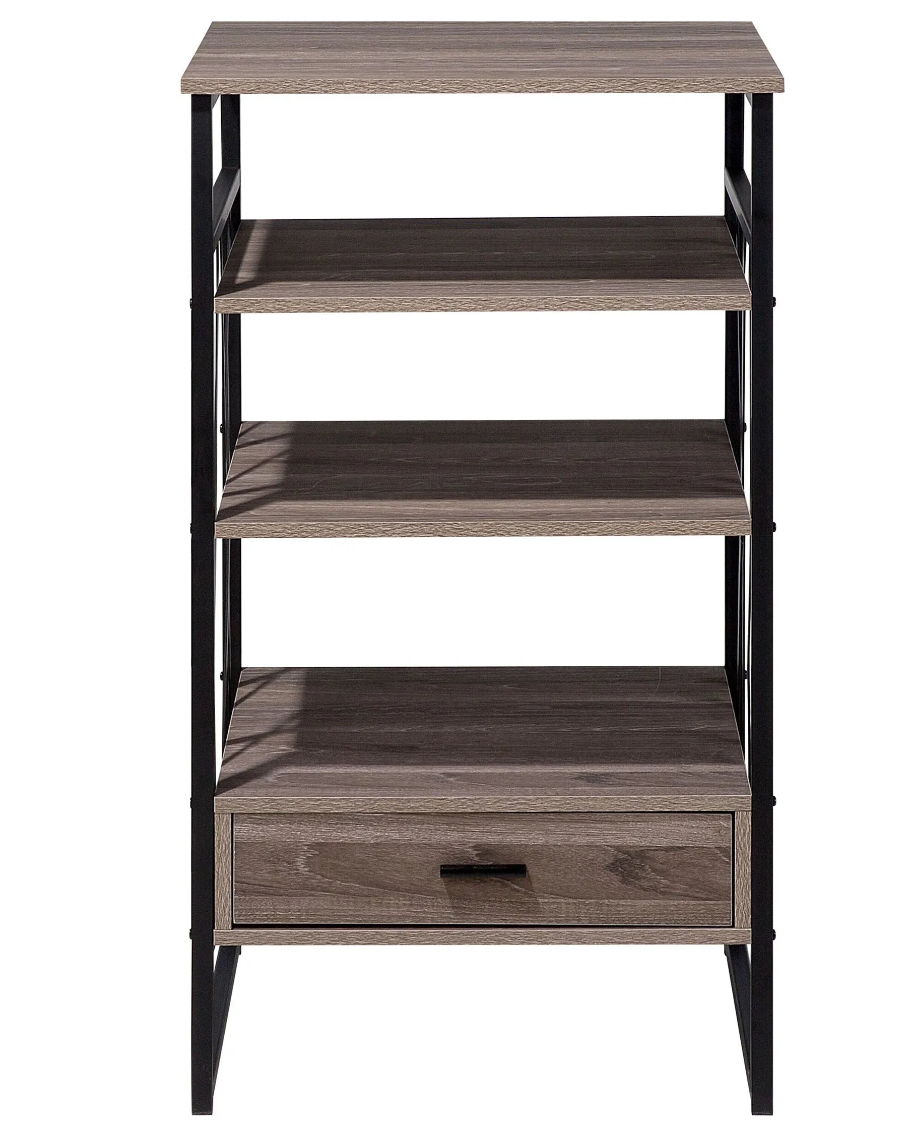 3 Tier Shelving Unit KEENE 101 cm Taupe