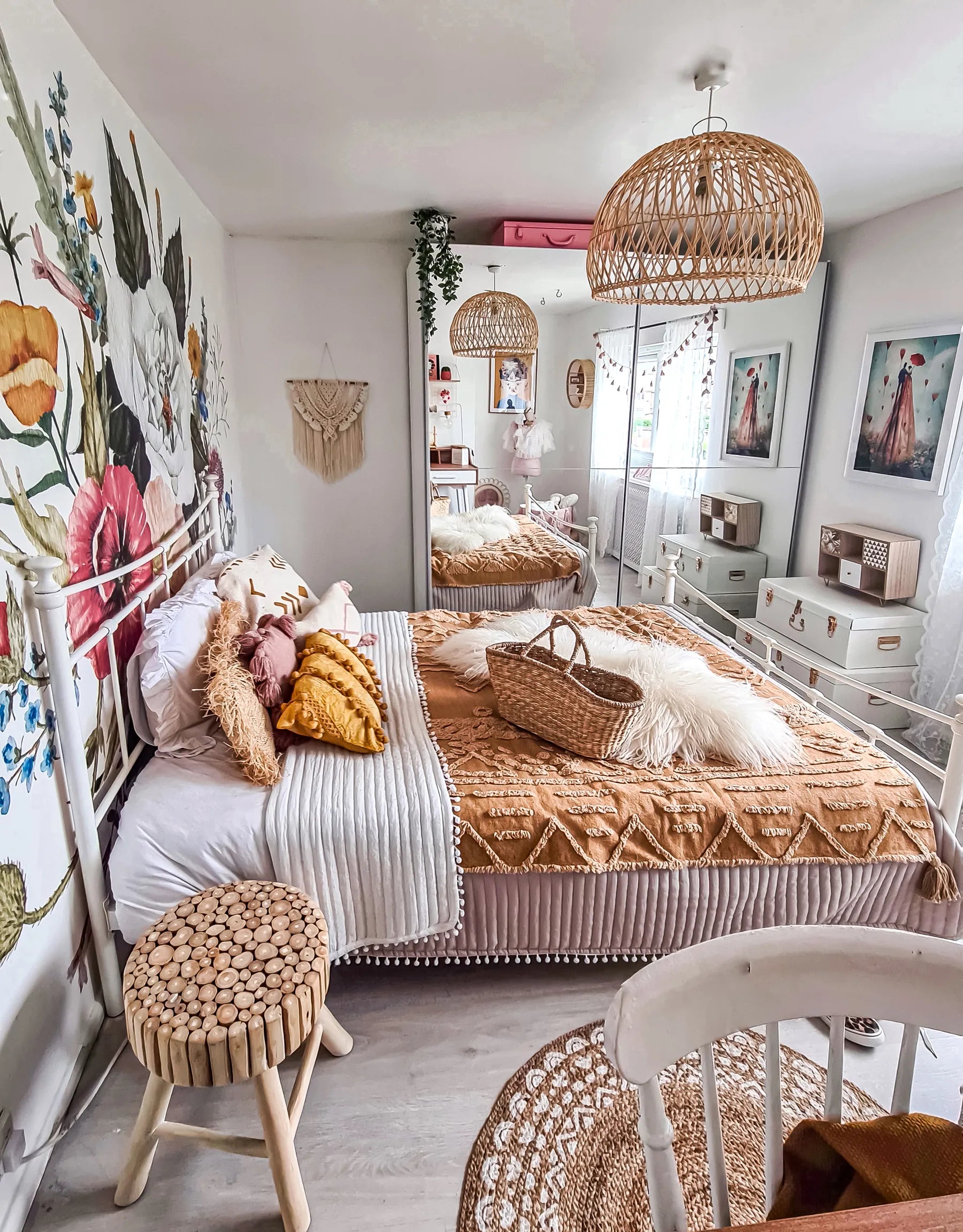 Bedside Table NAMPA Teak Wood Light Brown