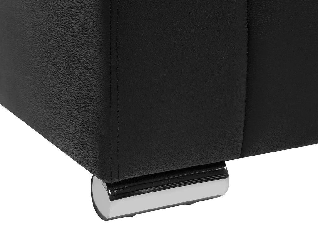 Sofa 2 Seater HELSINKI Leather Black