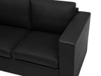 Sofa 2 Seater HELSINKI Leather Black