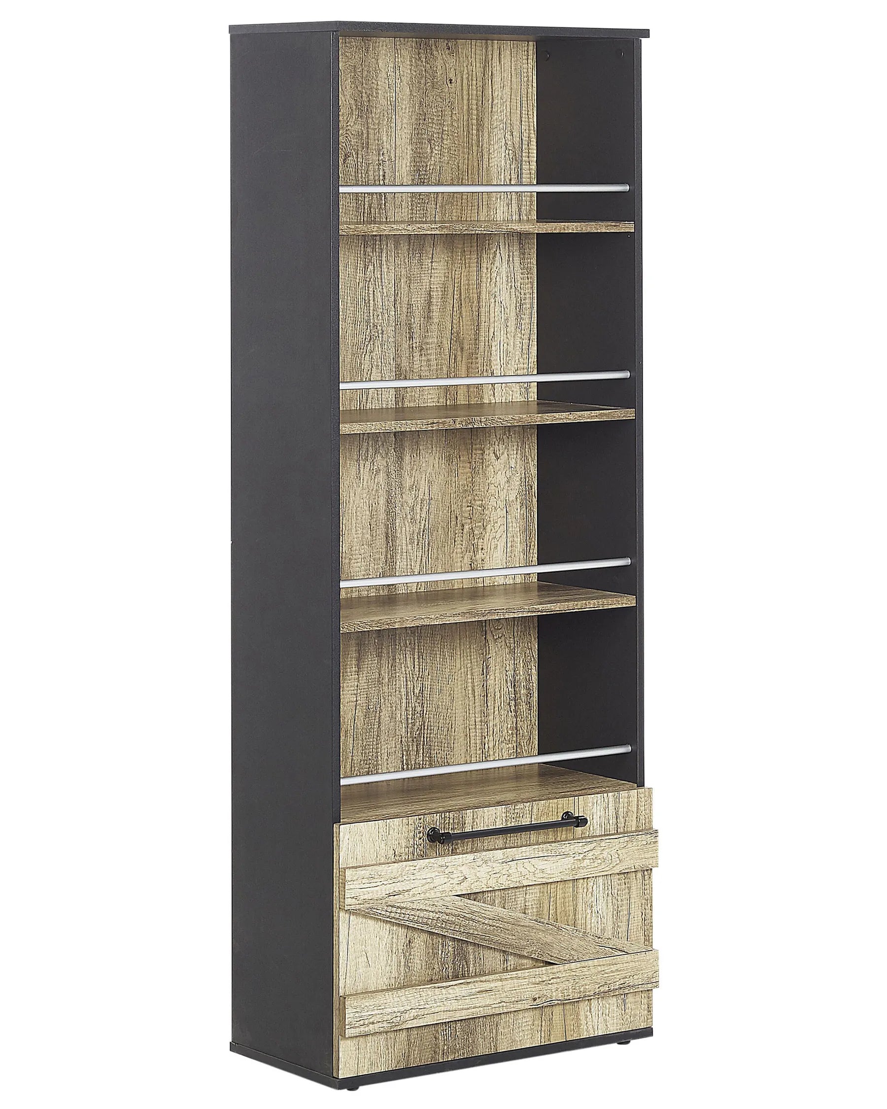 4 Tier Bookcase SALTER 163 cm Brown/ Black