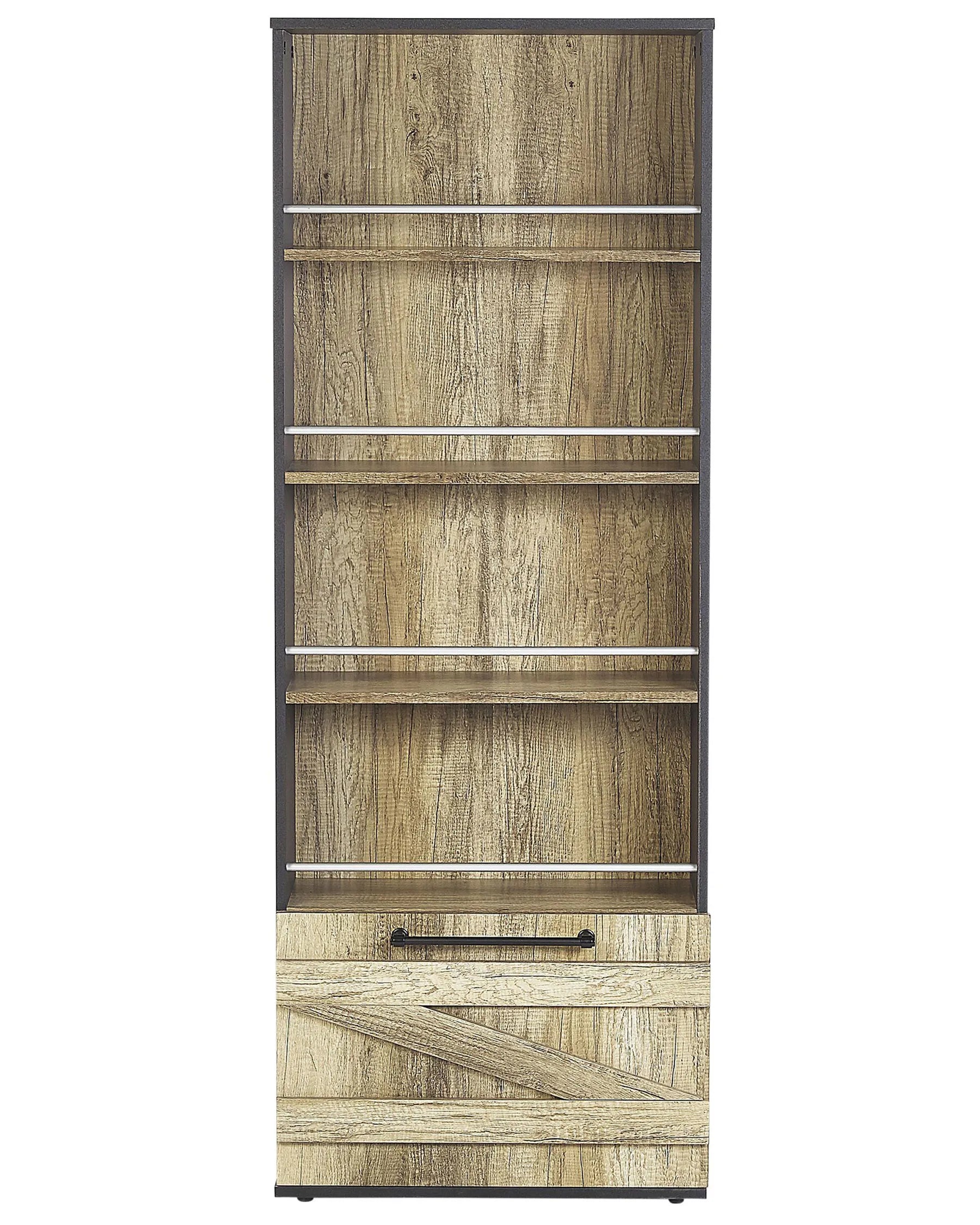 4 Tier Bookcase SALTER 163 cm Brown/ Black