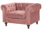 Living Room Set 4 Seater CHESTERFIELD Velvet Pink