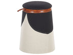 Kids Storage Pouffe APACHE Faux Linen Beige