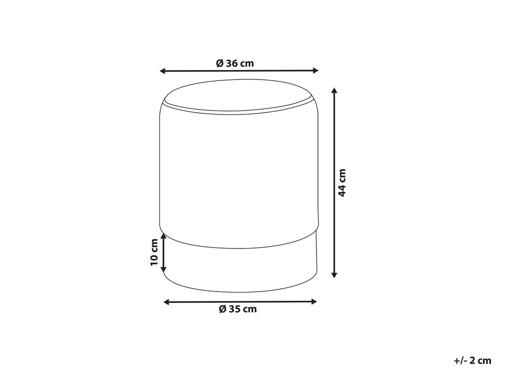 Pouffe BRIGITTE Velvet Grey