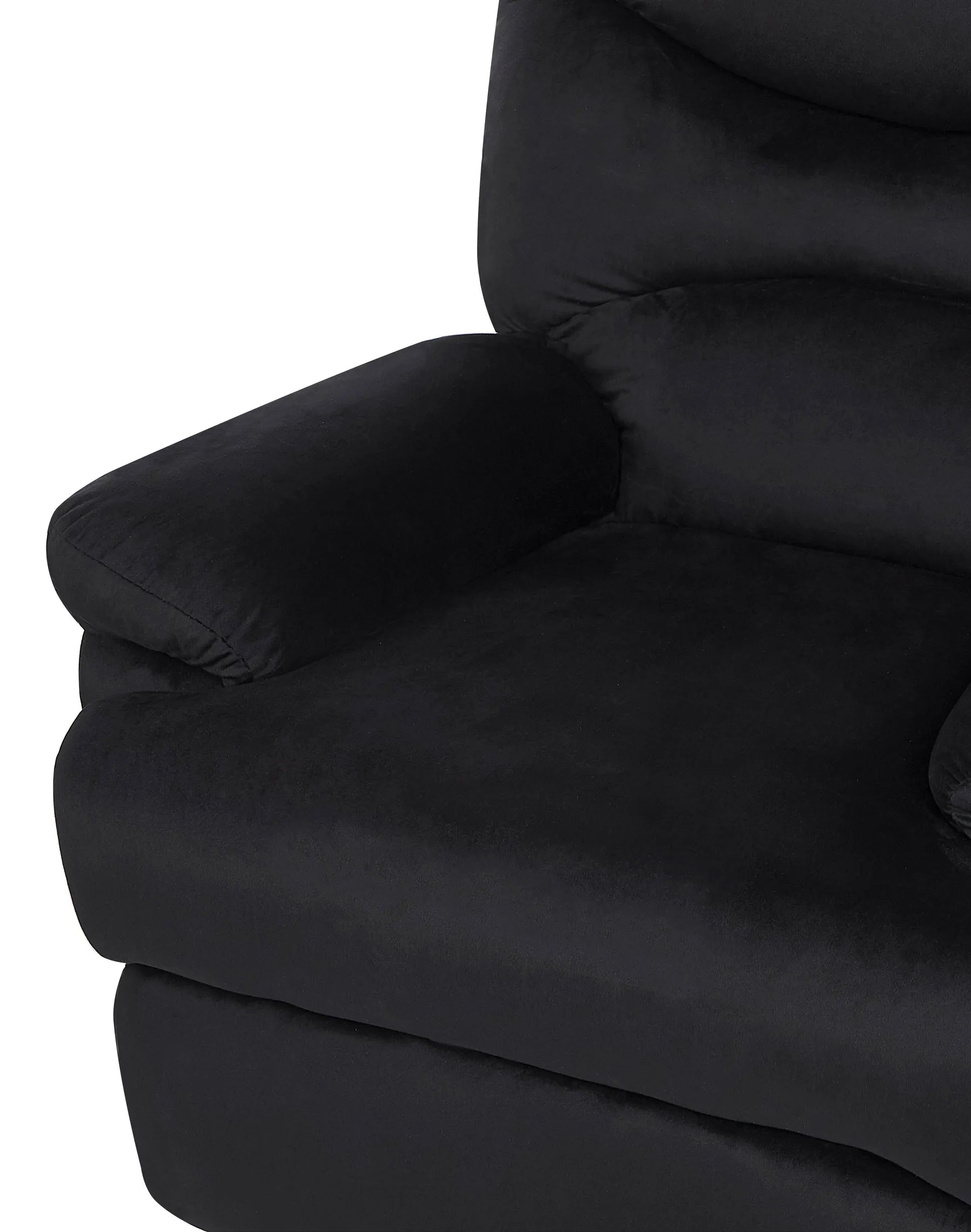 Recliner Chair ESLOV With Footrest Velvet Black