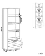 4 Tier Bookcase SALTER 163 cm Brown/ Black