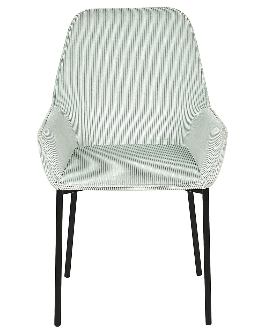 Set of 2 Dining Chairs Corduroy Mint Green