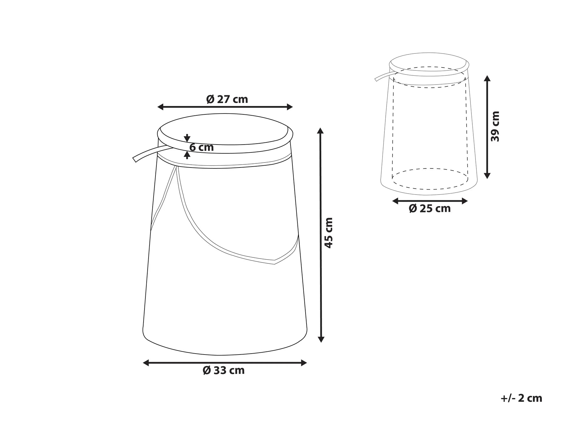 Kids Storage Pouffe APACHE Faux Linen Beige