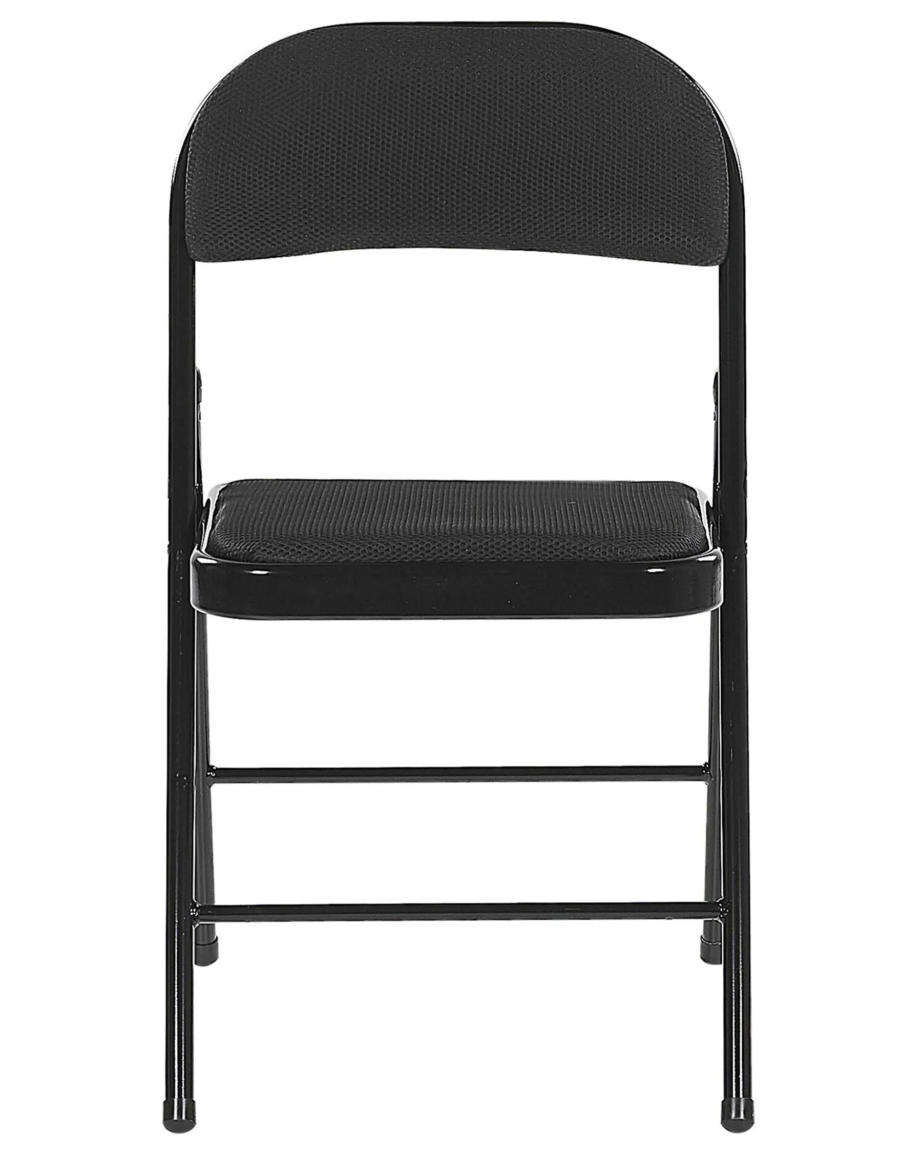 Set of 4 Folding Chairs SPARKS Black