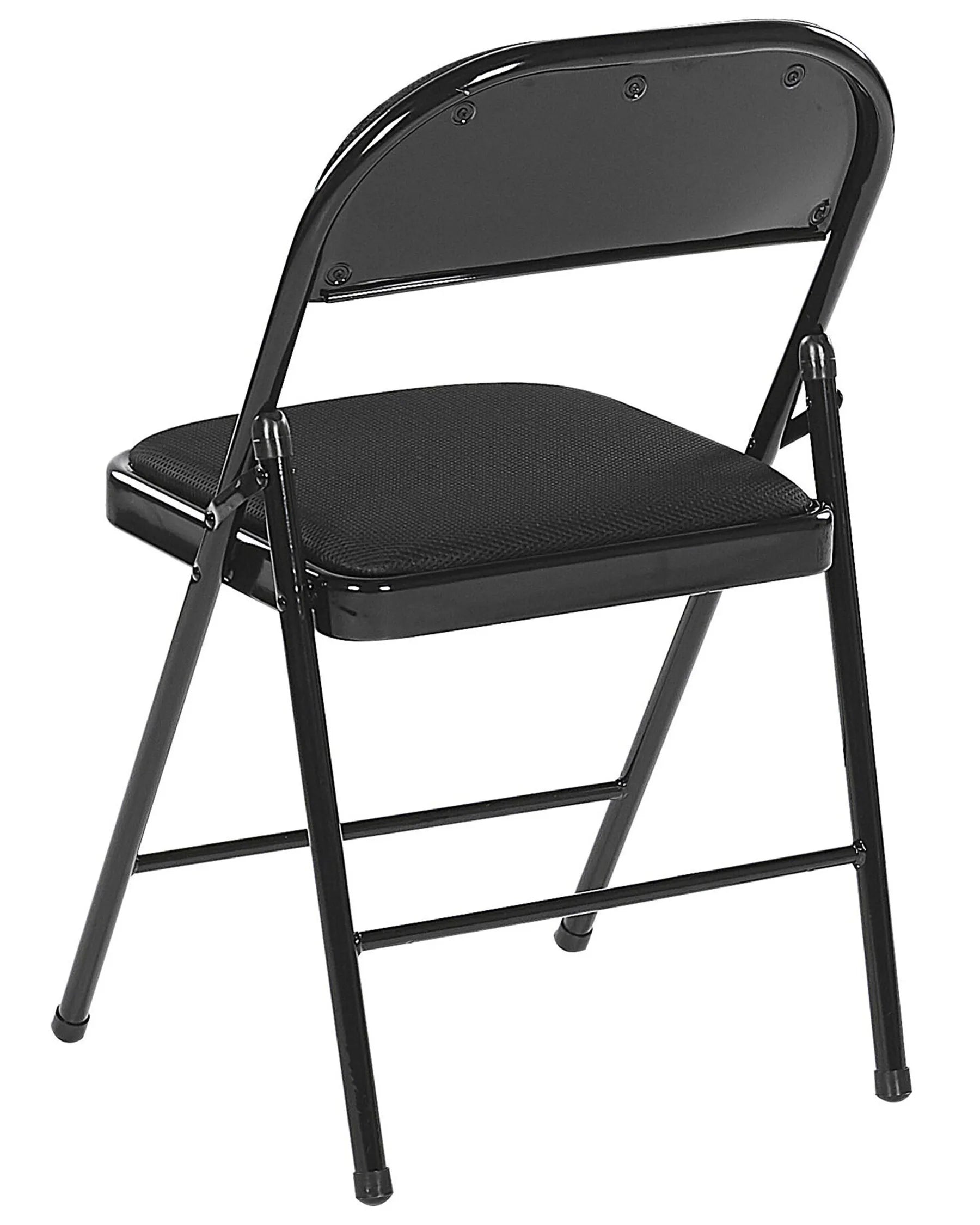 Set of 4 Folding Chairs SPARKS Black