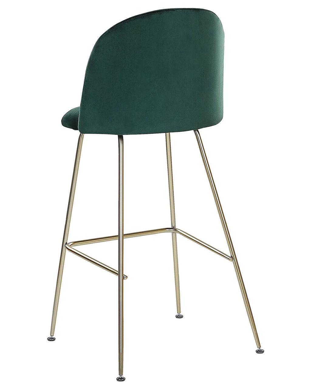 Set of 2 Bar Chairs ARCOLA Velvet Emerald Green