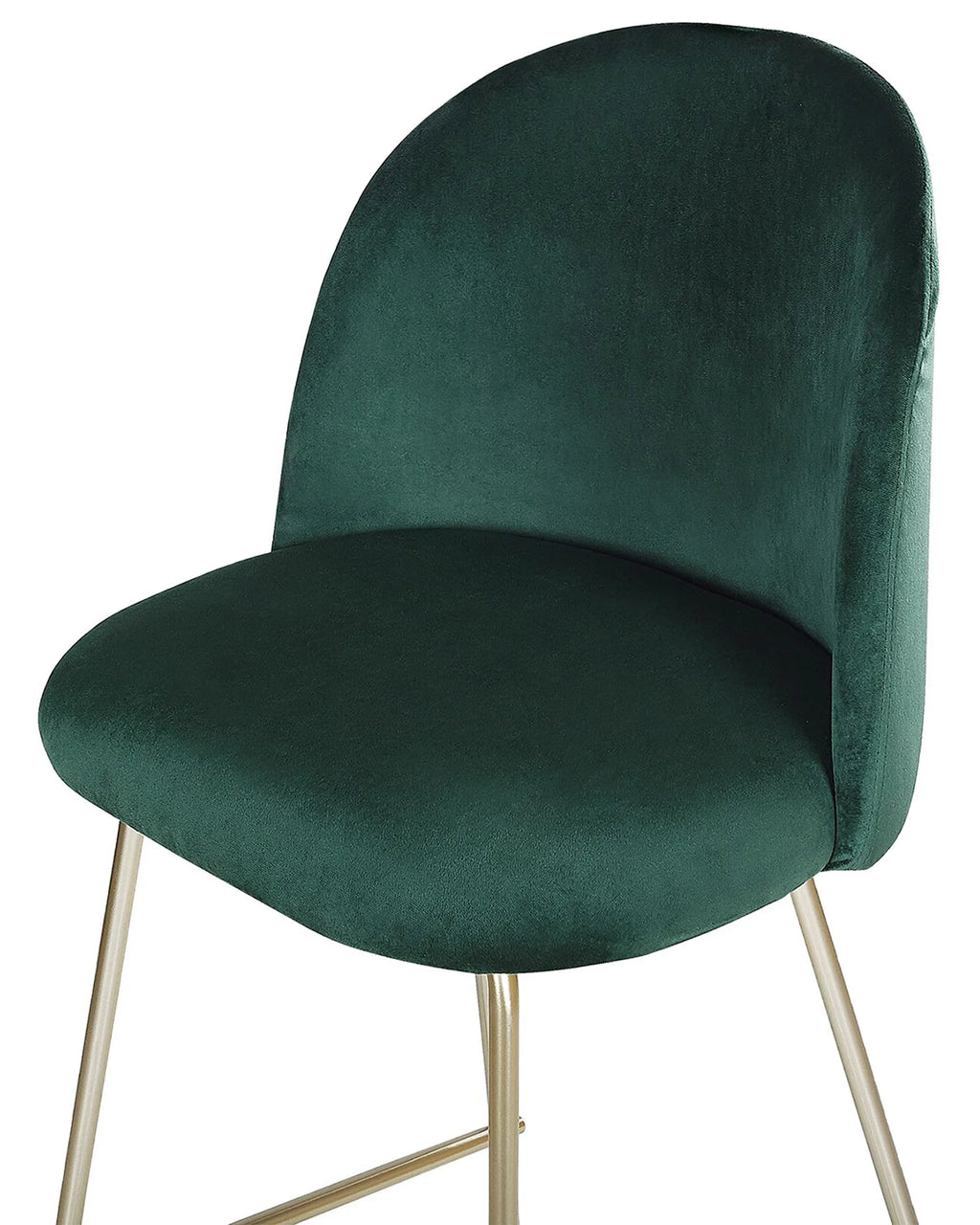 Set of 2 Bar Chairs ARCOLA Velvet Emerald Green