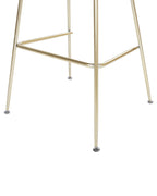 Set of 2 Bar Chairs ARCOLA Velvet Light Grey