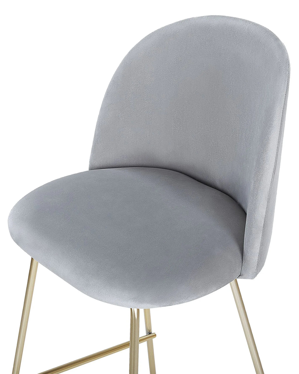 Set of 2 Bar Chairs ARCOLA Velvet Light Grey