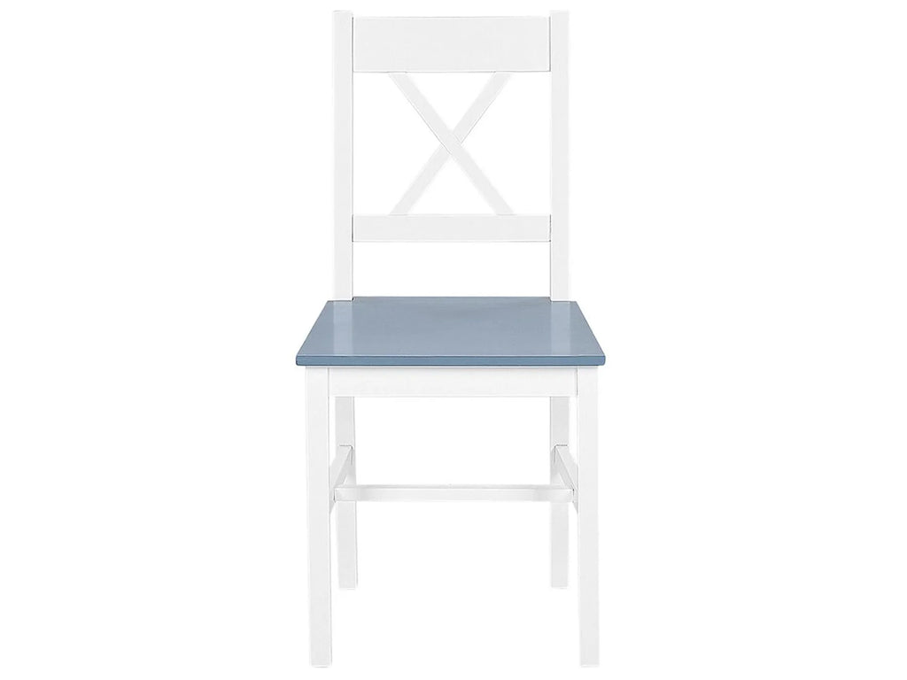 Dining Set MOANA Pine Wood White 4 Seater