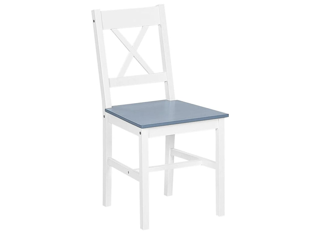 Dining Set MOANA Pine Wood White 4 Seater