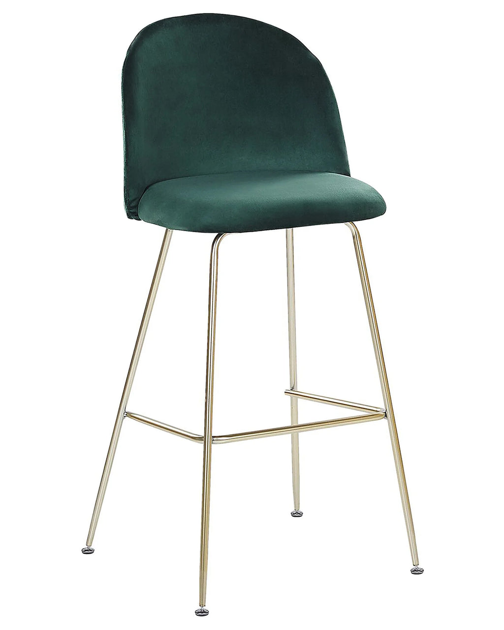 Set of 2 Bar Chairs ARCOLA Velvet Emerald Green