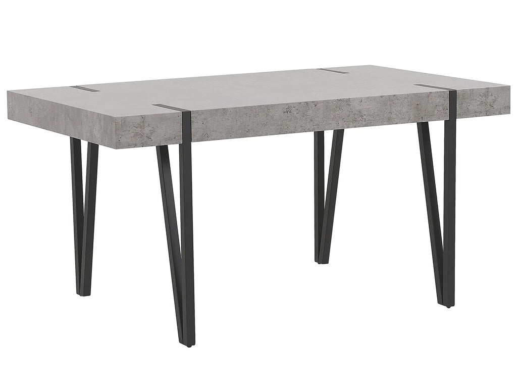 Dining Table Grey Concrete Effect 150 cm 90 cm