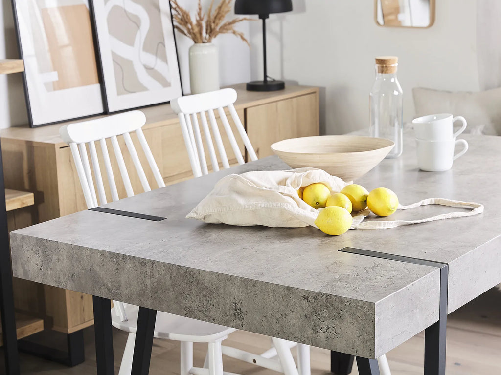 Dining Table ADENA Grey Concrete Effect 150 cm 90 cm