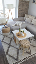 Bedside Table NAMPA Teak Wood Light Brown