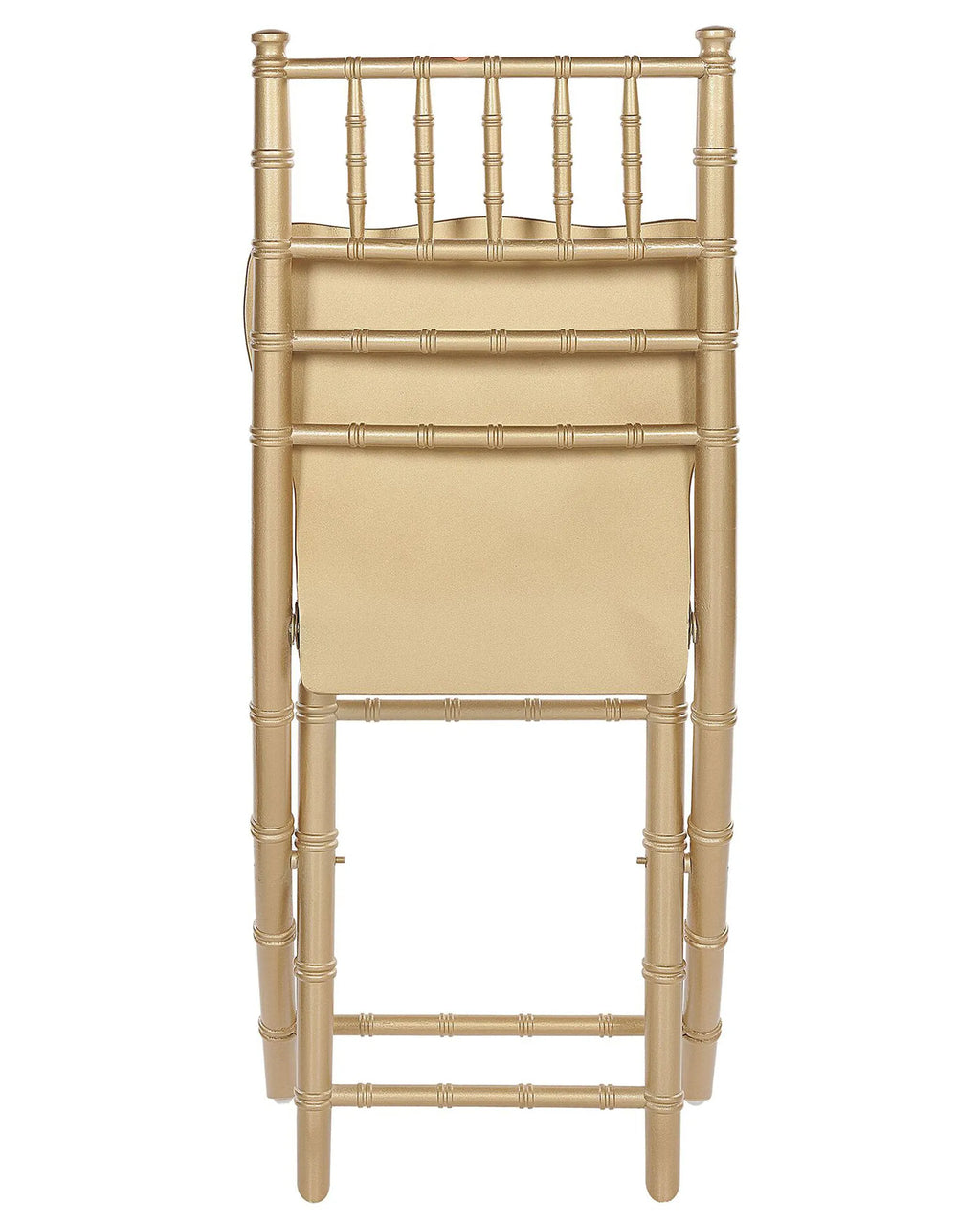 Set of 4 Dining Chairs Folding MACHIAS Beechwood Gold