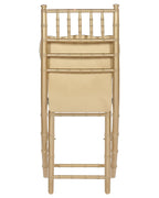 Set of 4 Dining Chairs Folding MACHIAS Beechwood Gold