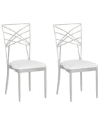 Set of 2 Dining Chairs GIRARD Metal Silver