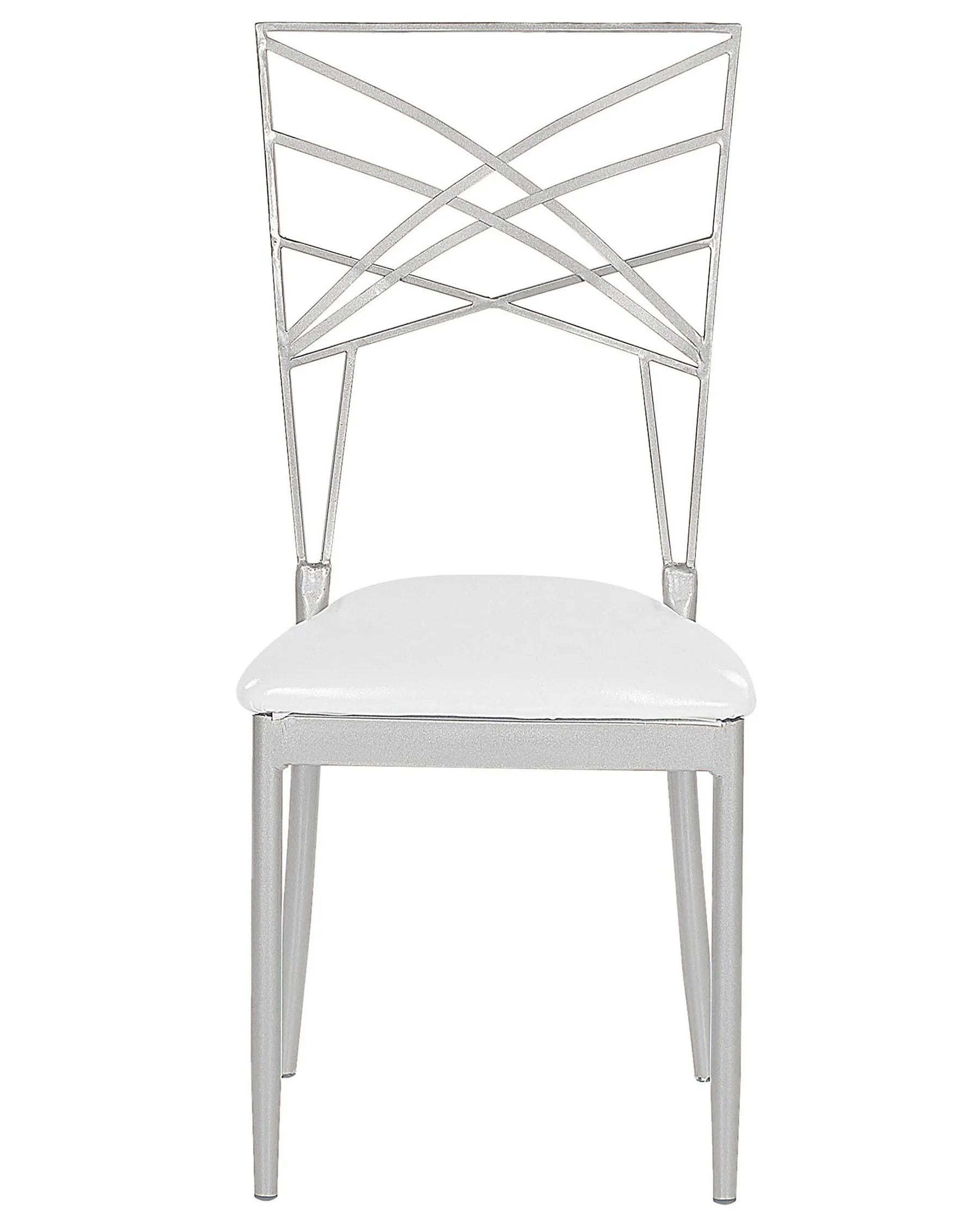 Set of 2 Dining Chairs GIRARD Metal Silver