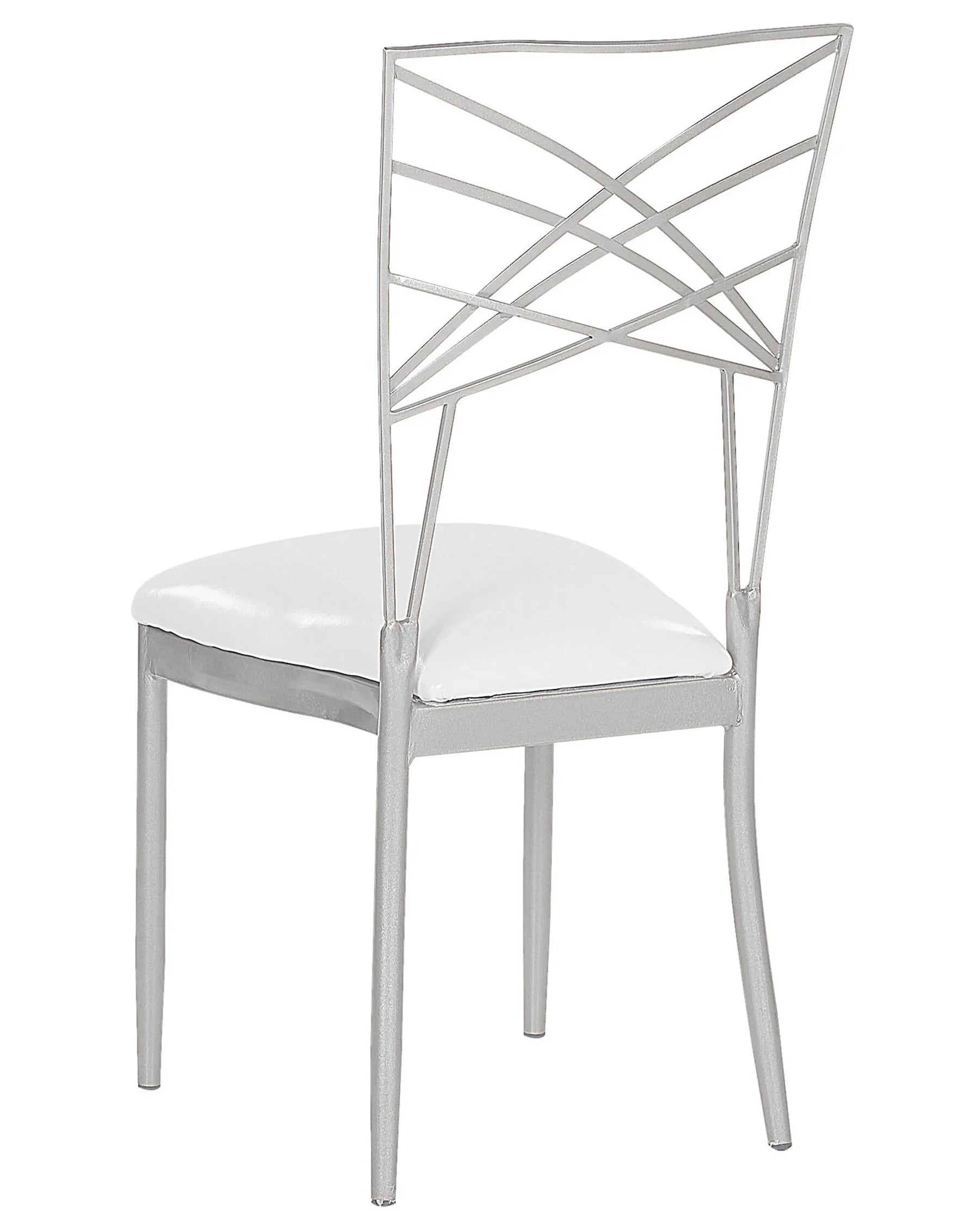 Set of 2 Dining Chairs GIRARD Metal Silver