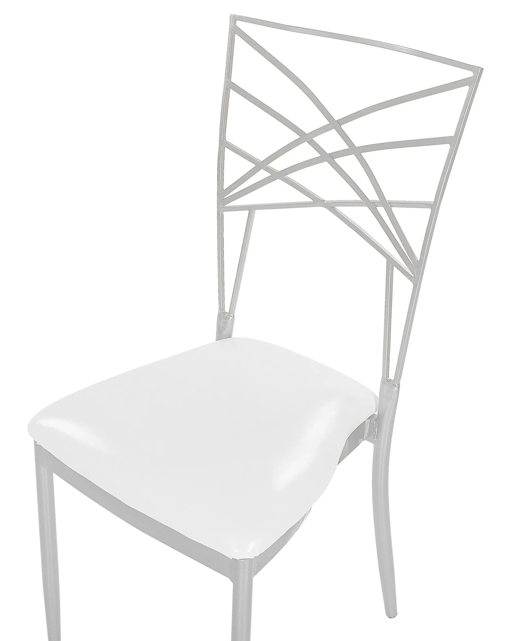 Set of 2 Dining Chairs GIRARD Metal Silver