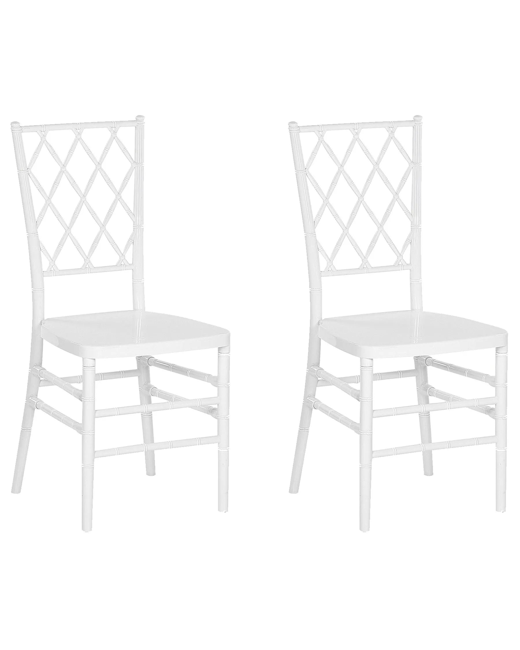 Set of 2 Dining Chairs CLARION White